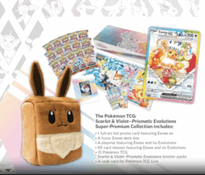 Pokemon: Scarlet & Violet Prismatic Evolutions Super Premium Collection & Perfect order booster box Combo - Image 2