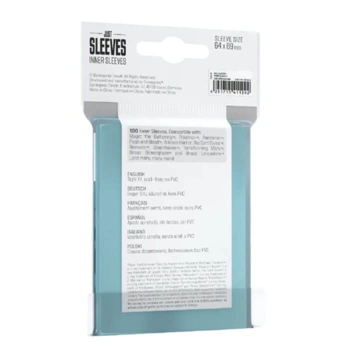 Just Sleeves - Inner Sleeves: 64mm x 89 mm (100 Sleeves ) - Image 2