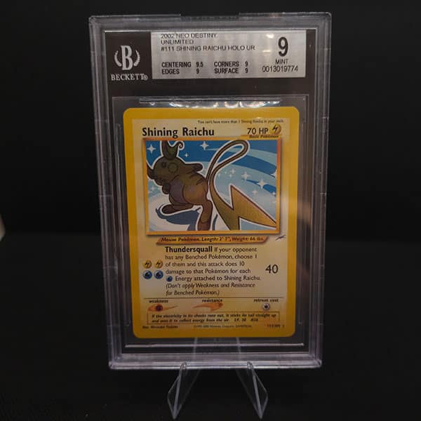 1 2002 Pokemon Neo Destiny #111 Shining Raichu Holo - Beckett 9 (MINT) - Image 1