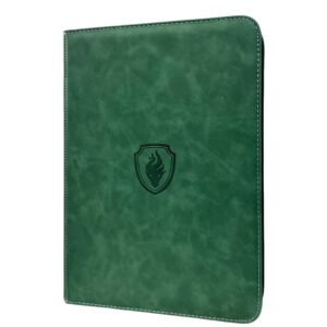 Trading Card Zipper Binder for Pokemon cards |  9 Pocket | 360 Cards |  (Green)