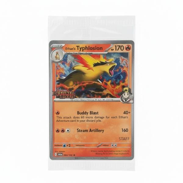 Pokemon Destined Rivals SEALED Prerelease 4 Staff Promo Cards [ STAFF ] - Image 1