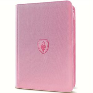 Premium 360 Card & 9-Pocket Zip Card Binder ( Pink )