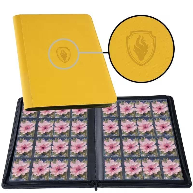 589b8e99-41a4-406b-85e0-e85139a6 (1) 1024 Trading Card Holder | Premium Faux Leather Binder (Yellow ) - Image 1