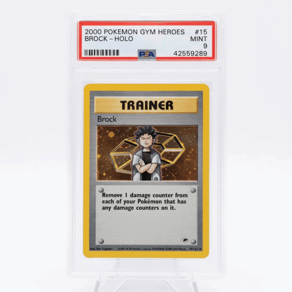 Brock #15 Gym Heroes PSA 9 - Image 1