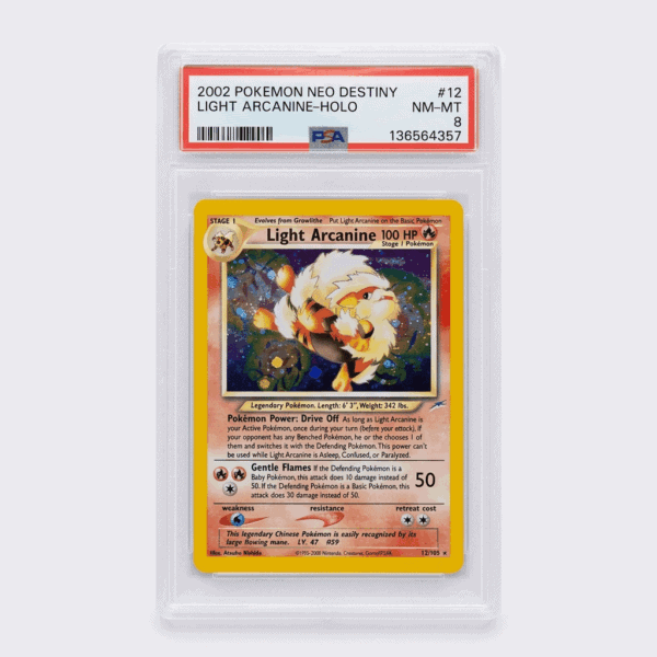 Light Arcanine #12  PSA 8 - Image 1