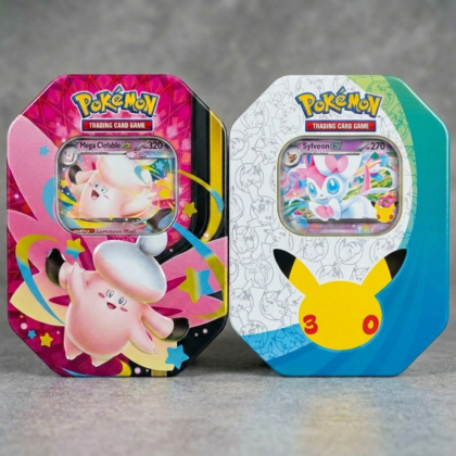 Pokémon TCG 30th Celebration - ex Tin  (Sylveon)   & Mega Moonlit ex Tin ( Mega Clefable ) - Image 1